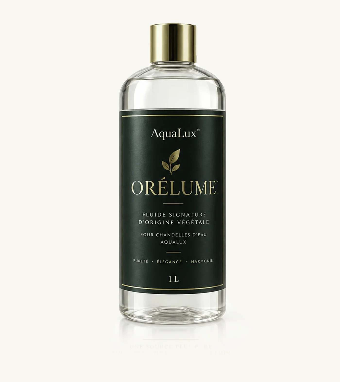 Bouteille d'ORÉLUME, le fluide signature AquaLux, format 1 litre